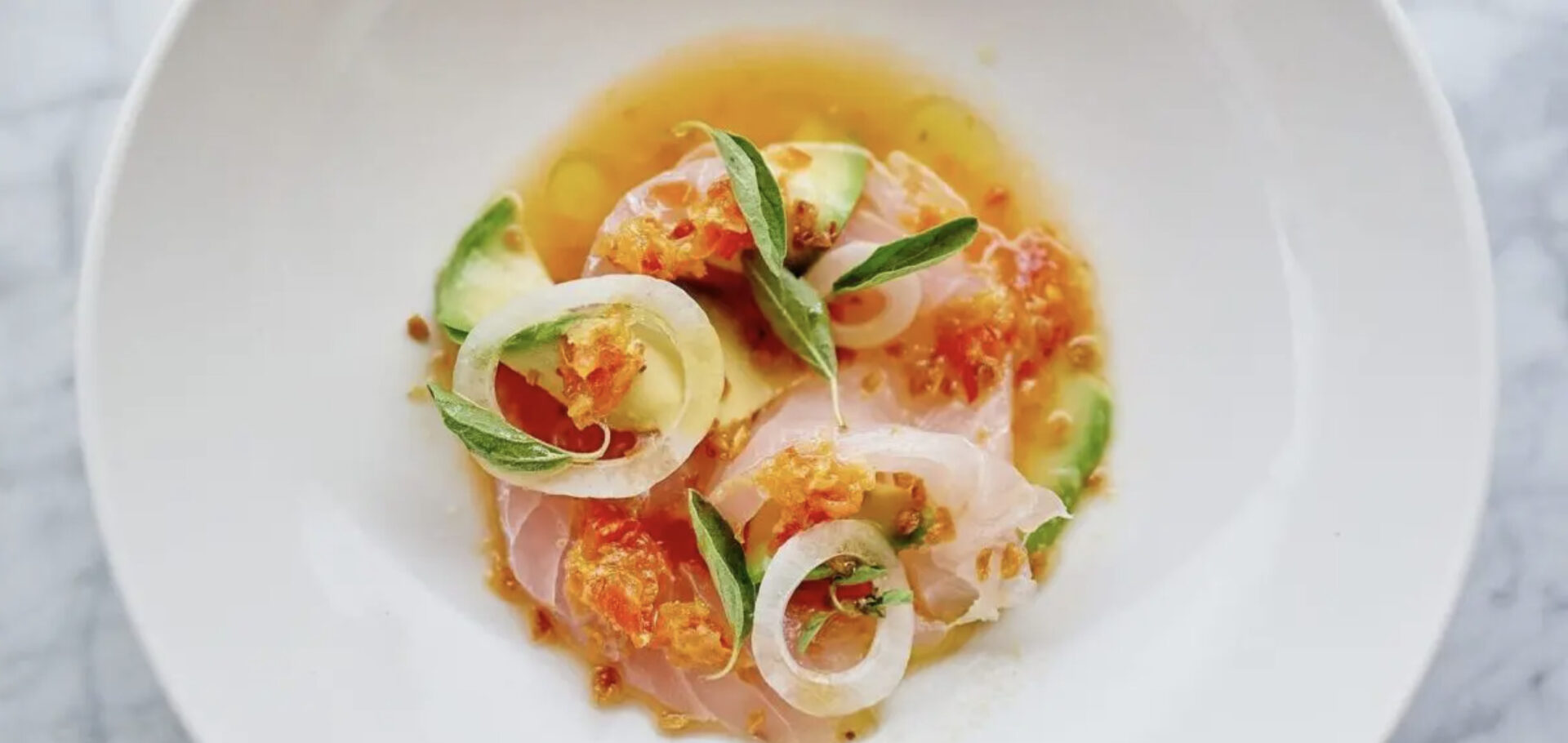 red snapper crudo, one of our top recipes of 2023